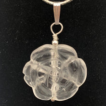 Load image into Gallery viewer, Quartz Flower Pendant Necklace | Semi Precious Stone Jewelry | Silver Pendant - PremiumBead Alternate Image 2
