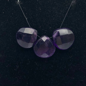 3 Amethyst Faceted Briolette Beads | 11x5mm | Imperial Purple | 4672 - PremiumBead Alternate Image 4