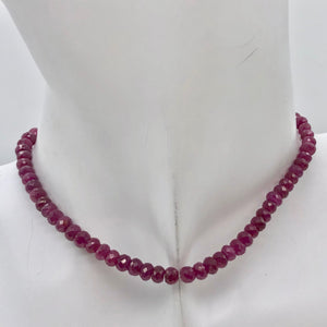 8 Natural Ruby 4.5to4.9x3.5to3mm Faceted Roundel Beads | Red | 6+cts | - PremiumBead Alternate Image 5