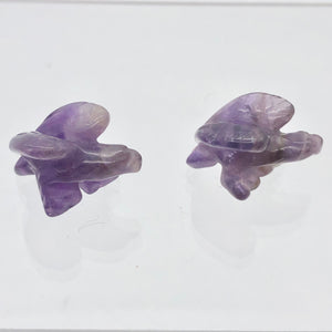 2 Soaring Carved Amethyst Eagle Beads | 20.5x16x11.5mm | Purple/Grey - PremiumBead Alternate Image 6