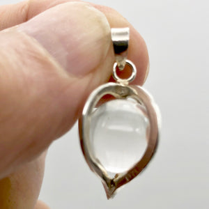 Semi Precious Stone Jewelry Crystal Quartz Ball in Sterling Silver pendant - PremiumBead Alternate Image 3