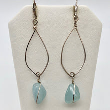 Load image into Gallery viewer, Designer Aquamarine &amp; Sterling Silver Drop Earrings 7103E - PremiumBead Primary Image 1
