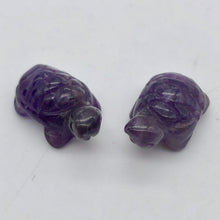 Load image into Gallery viewer, Charming 2 Carved Amethyst Turtle Beads | 22x12.5x9mm | Purple - PremiumBead Alternate Image 5
