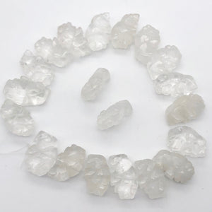 Charge! Quartz Hand Carved Bison / Buffalo Figurine | 21x14x8mm | Clear - PremiumBead Alternate Image 4