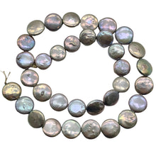 Load image into Gallery viewer, Shimmer Silvery Platinum FW Coin Pearl 8 inch Strand 9447HS
