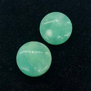 Radiant 2 Natural Chrysoprase Agate 12x5mm Coin Beads 9574B