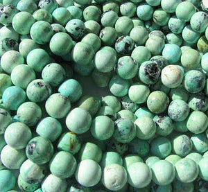 3 Beads of Round Robin Egg Blue 10-11mm Natural American Turquoise 7416B - PremiumBead Alternate Image 2
