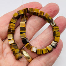 Load image into Gallery viewer, Wildly Exotic Tigereye 6mm Cube Bead 8 inch Strand 9473HS
