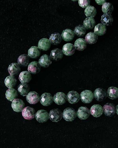 Premium Ruby Zoisite 8mm Faceted Bead 8 inch Strand 10489HS - PremiumBead Primary Image 1