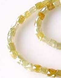 20cts Natural Canary Diamond Scissor Faceted Tube Beads 110366 - PremiumBead Alternate Image 2