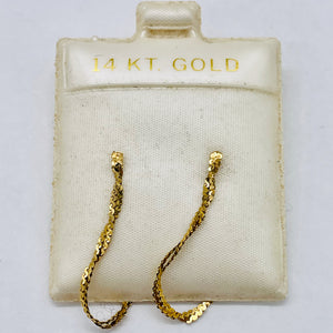 14K Gold Chain Post Earrings | 1" Long | Gold | 1 Pair |