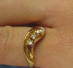 Natural Diamonds Solid 14K Yellow Gold Ring Size 6 3/4 9982AL - PremiumBead Alternate Image 4