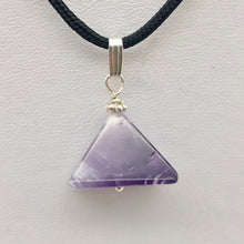 Load image into Gallery viewer, Contemplation Amethyst Pyramid Sterling Silver Pendant | 1 3/8&quot; Long |Purple | - PremiumBead Alternate Image 9
