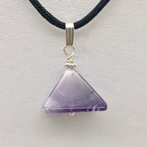 Contemplation Amethyst Pyramid Sterling Silver Pendant | 1 3/8" Long |Purple | - PremiumBead Alternate Image 9