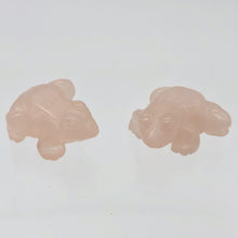 Load image into Gallery viewer, Rose Quartz 2 Hand Carved Frog Beads | 20.5x19x9.5mm | Pink - PremiumBead Primary Image 1
