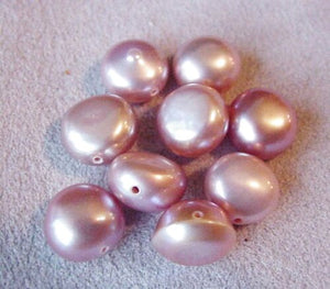 Natural Sweet Lavender Pink FW Coin Pearl Strand 104478 - PremiumBead Alternate Image 2