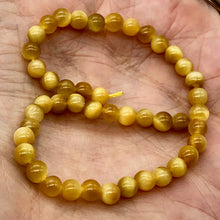 Load image into Gallery viewer, Tigereye Round Beads | 4.5mm | Golden | 88 Bead(s)
