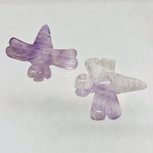 Load image into Gallery viewer, 2 Hand Carved Amethyst Dragonfly Animal Beads | 21x20.5x6.5mm | Light Purple - PremiumBead Alternate Image 3
