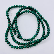 Load image into Gallery viewer, Malachite Round Bead Strand | 3mm | Green | 150 Beads |
