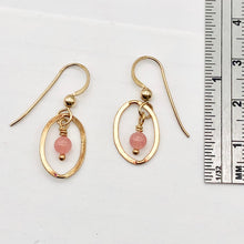 Load image into Gallery viewer, Rhodochrosite 14K Gold Filled Dangle Earrings | 2 1/4&quot; Long | Pink |

