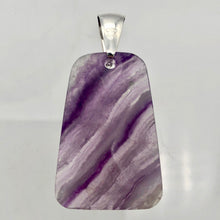 Load image into Gallery viewer, Striped Lavender Fluorite &amp; Sterling Silver Trapezoid Pendant
