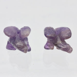 2 Soaring Carved Amethyst Eagle Beads | 20.5x16x11.5mm | Purple/Grey - PremiumBead Alternate Image 7