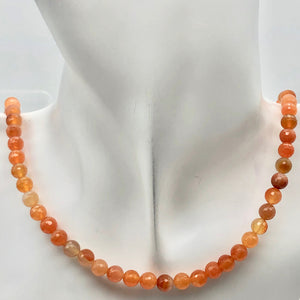 Luscious! Faceted 6mm Natural Carnelian Agate Bead Strand - PremiumBead Primary Image 1