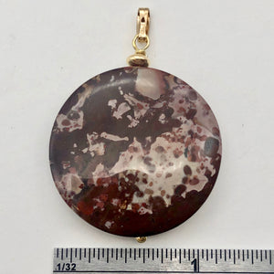 Lacy Madness Druzy Ocean Jasper 14K Gold Filled Pendant | 30mm | 1 3/4" Long | - PremiumBead Primary Image 1