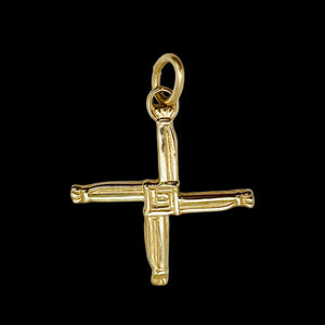 St Bridgets Cross 14K Yellow Gold Cross | 1" Long | Gold | 1 Pendant