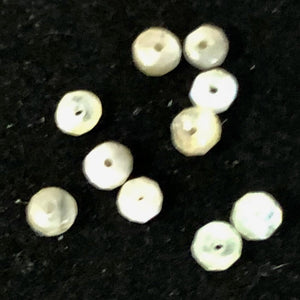 Alexandrite Cats Eye Faceted Rondell Parcel | 3 mm | Green | 10 Beads |