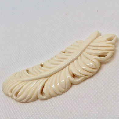 Bone Feather Realistically Carved to Reflect A Majestic Feather 10797 - PremiumBead Primary Image 1