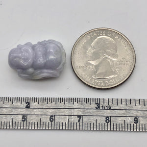25cts Hand Carved Buddha Lavender Jade Pendant Bead | 21x14x9mm | Lavender - PremiumBead Alternate Image 3