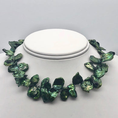 Designer 18.15ct Green Corn Flake Keishi Pearl Strand 109062M - PremiumBead Primary Image 1