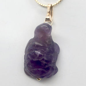 Amethyst Turtle Pendant Necklace | Semi Precious Stone Jewelry | 14k Pendant - PremiumBead Primary Image 1