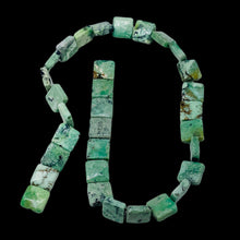 Load image into Gallery viewer, Minty Mojito Green Turquoise Square Coin Bead Strand 107412D
