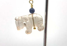 Load and play video in Gallery viewer, Smoky Quartz Carved Elephant 14Kgf Pendant |20x16x9mm (Elephant) 4mm (Bail ) |
