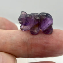 Load image into Gallery viewer, Hand-Carved Natural Amethyst Bear Bead Figurine | 13x18x7mm | Purple - PremiumBead Alternate Image 2
