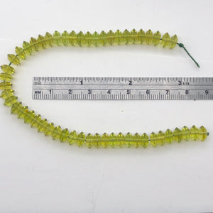 Amber Faceted Roundel Beads | 8x4mm | Green | 100 Bead(s)
