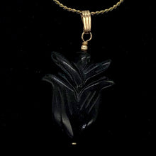 Load image into Gallery viewer, Obsidian 14K Gold Filled Rose Pendant | 2 1/2&quot; Long | Black | 1 Pendant |
