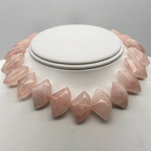 Load image into Gallery viewer, Fan Cut Rose Quartz 24x15x9mm Bead Strand 110816 - PremiumBead Primary Image 1
