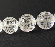 Load image into Gallery viewer, 1 Unique Hand Carved Long Life Natural Quartz 19mm 10357A | 19mm | Clear - PremiumBead Alternate Image 2
