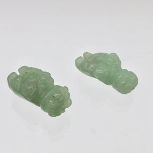 2 Carved Aventurine Goddess of Willendorf Beads | 20x9x7mm | Green - PremiumBead Alternate Image 8