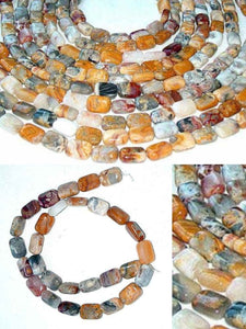 6 Golden Crazy Lace Agate Focal Rectangle Beads 8974 - PremiumBead Alternate Image 2