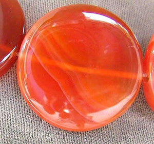 Red/Orange Sardonyx Agate Coin Pendant Bead 5677 - PremiumBead Alternate Image 5