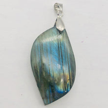 Load image into Gallery viewer, Labradorite Sterling Silver Natural | 1 1/2&quot; Long | Blue Rivers | 1 Pendant |
