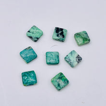 Load image into Gallery viewer, 4 Beads of Mojito Mint Green Turquoise Square Coin Beads 7412C
