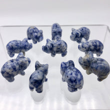 Load image into Gallery viewer, Oink 2 Carved Sodalite Pig Beads | 21x13x9.5mm | Blue - PremiumBead Alternate Image 10
