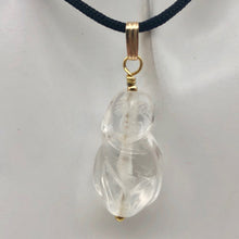Load image into Gallery viewer, Hand Carved Quartz Female Laughing Buddha Pendant with 14k Gold Filled | 1 3/4&quot; - PremiumBead Alternate Image 9
