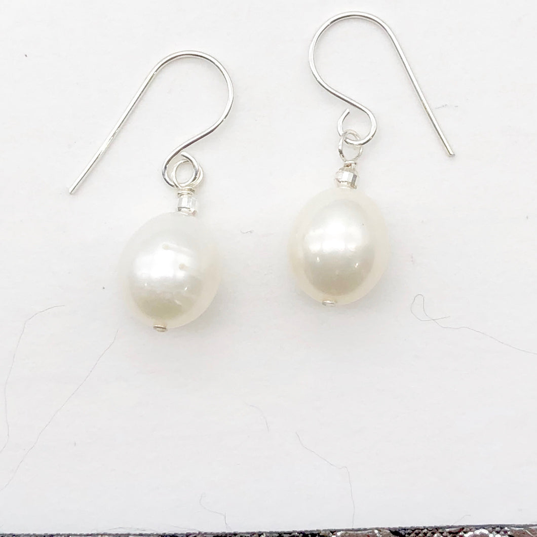 Pearl Dangle Sterling Silver Earrings| 1