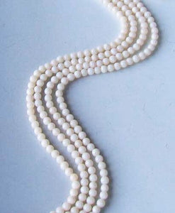 Natural Creamy White Coral Bead Strand 110454 - PremiumBead Primary Image 1